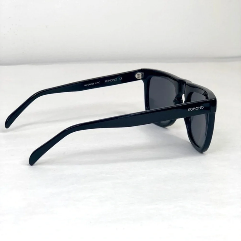 KOMONO Bennet Glossy Black Sunglasses NEW